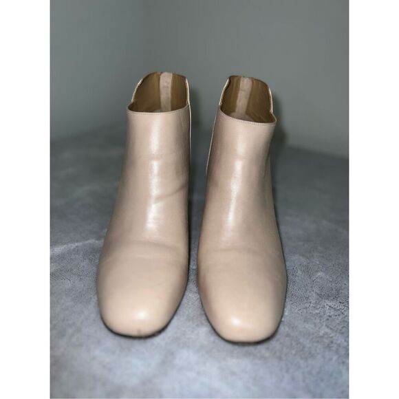 Calvin Klein Neutral Cream Beige Bootie Women’s Square Heel Boots 7.5 - Picture 3 of 10